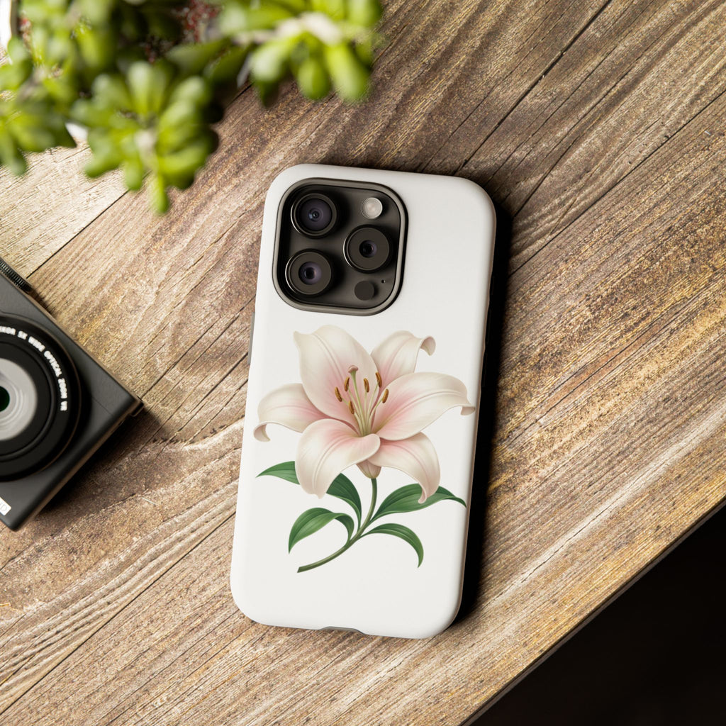 Floral Lily Phone Case — Pink Lily Tough Protective Cover