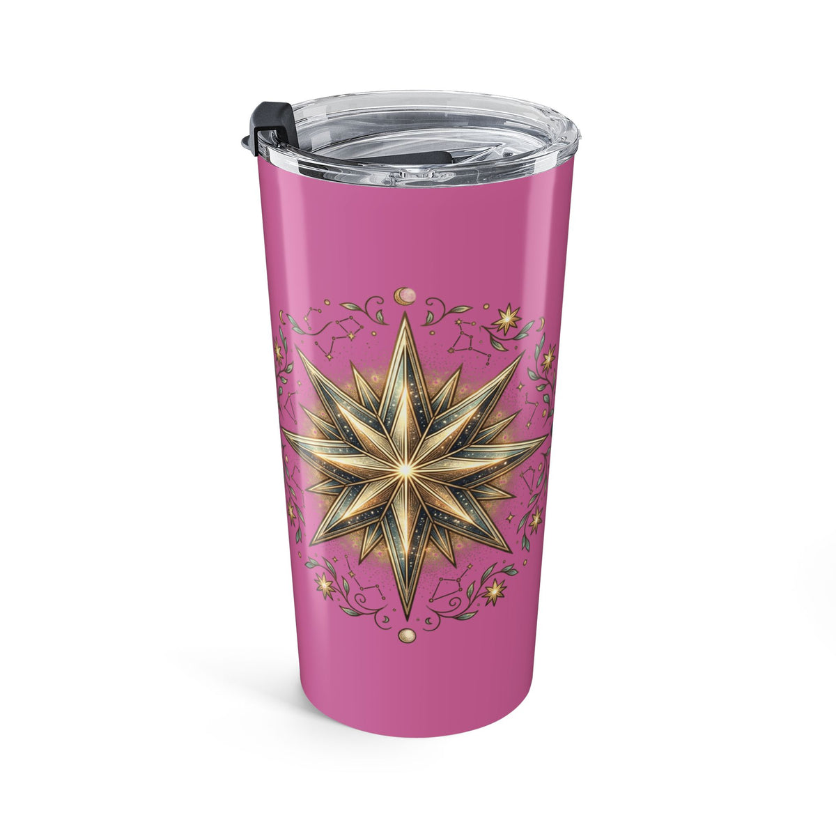 Star Print Light Pink Tumbler 20oz