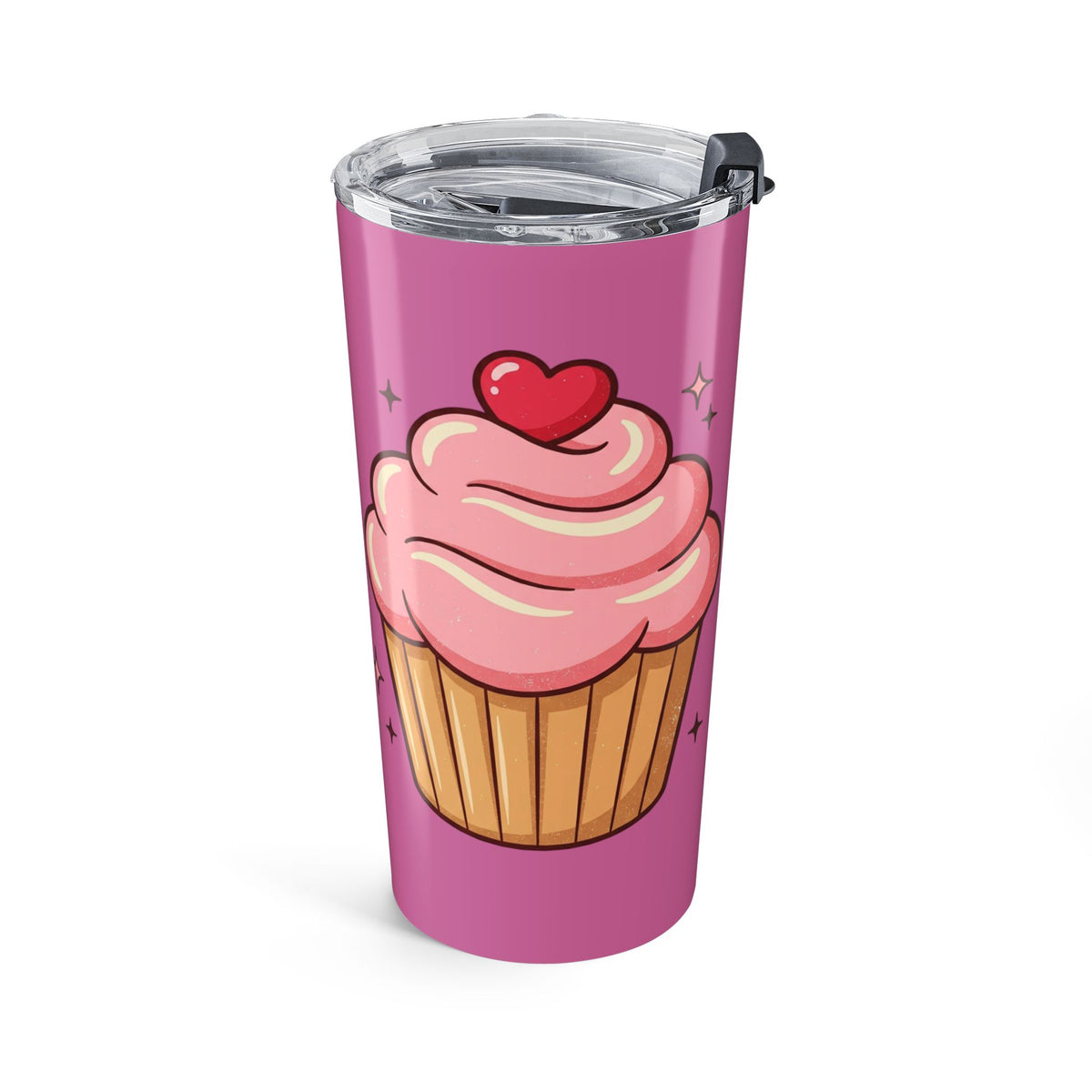 Pink Cupcake Tumbler 20oz- Light Pink