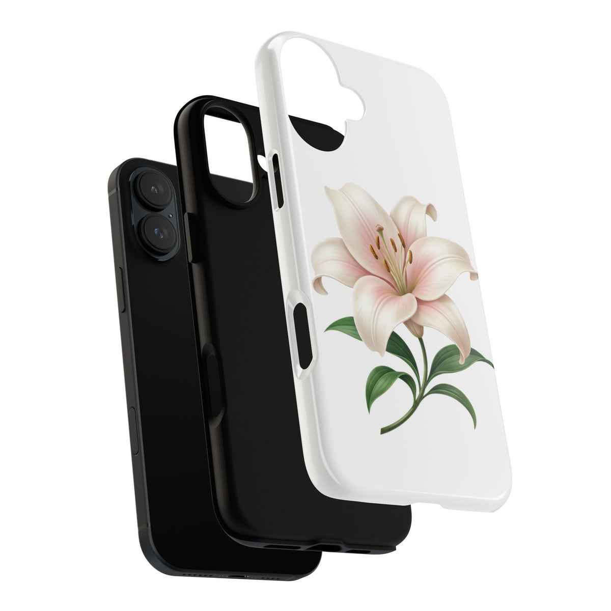 Floral Lily Phone Case — Pink Lily Tough Protective Cover