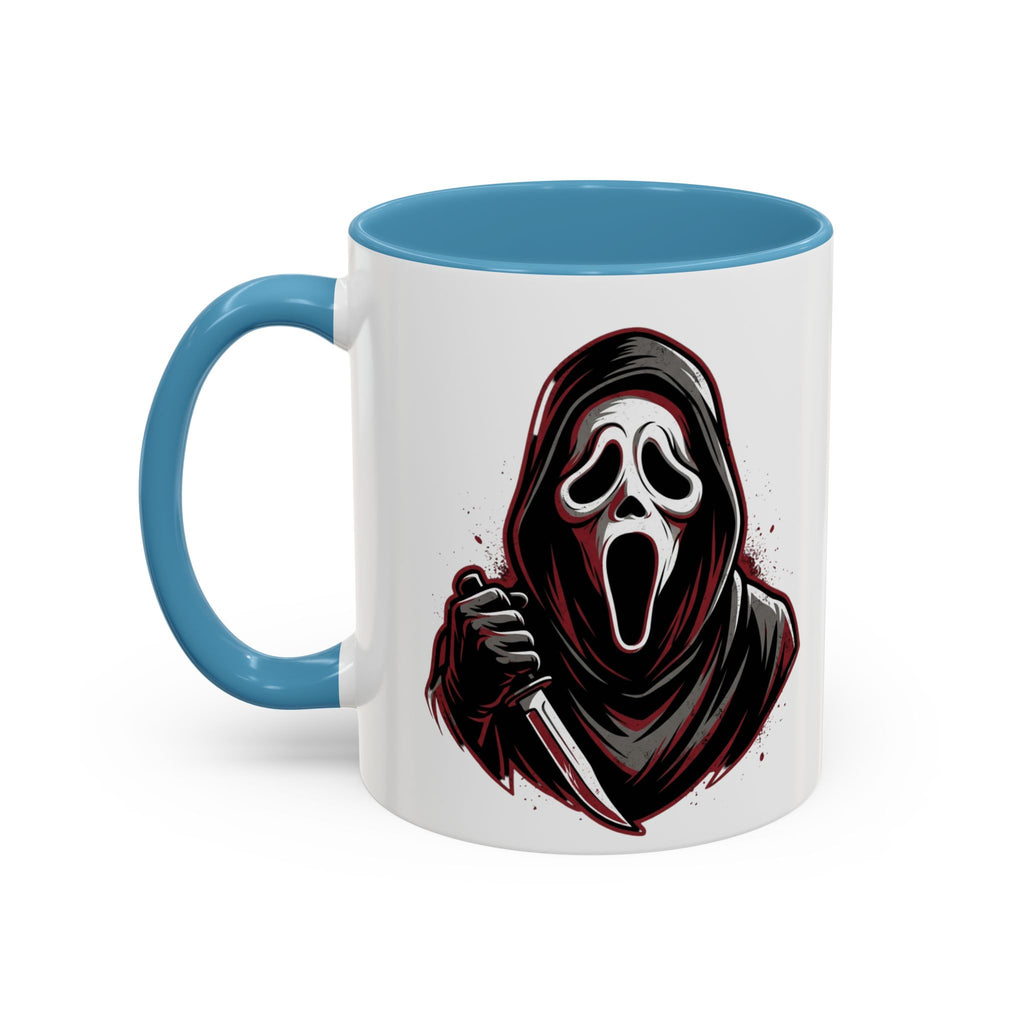 Scream Mask Accent Coffee Mug — Horror Killer Design (11/15oz)