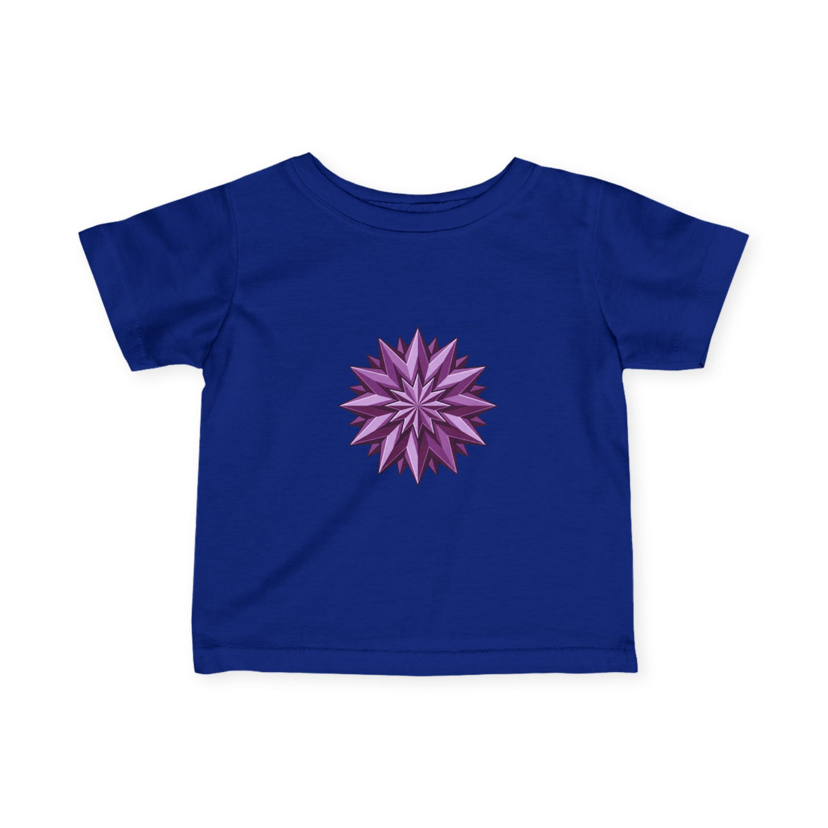 Infant Tee — Purple Starburst Floral Graphic Baby Shirt