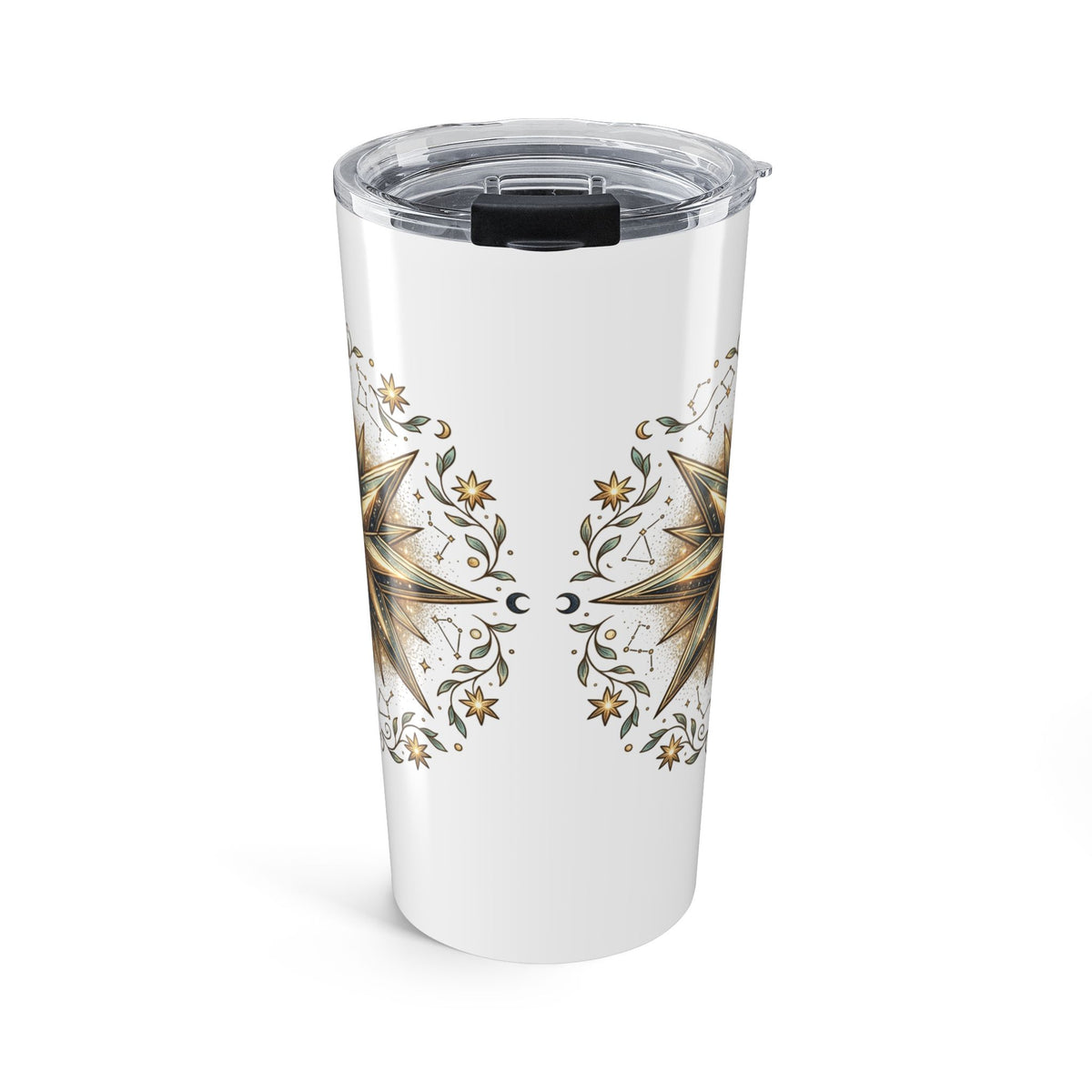 Star Print White Insulated Tumbler 20oz