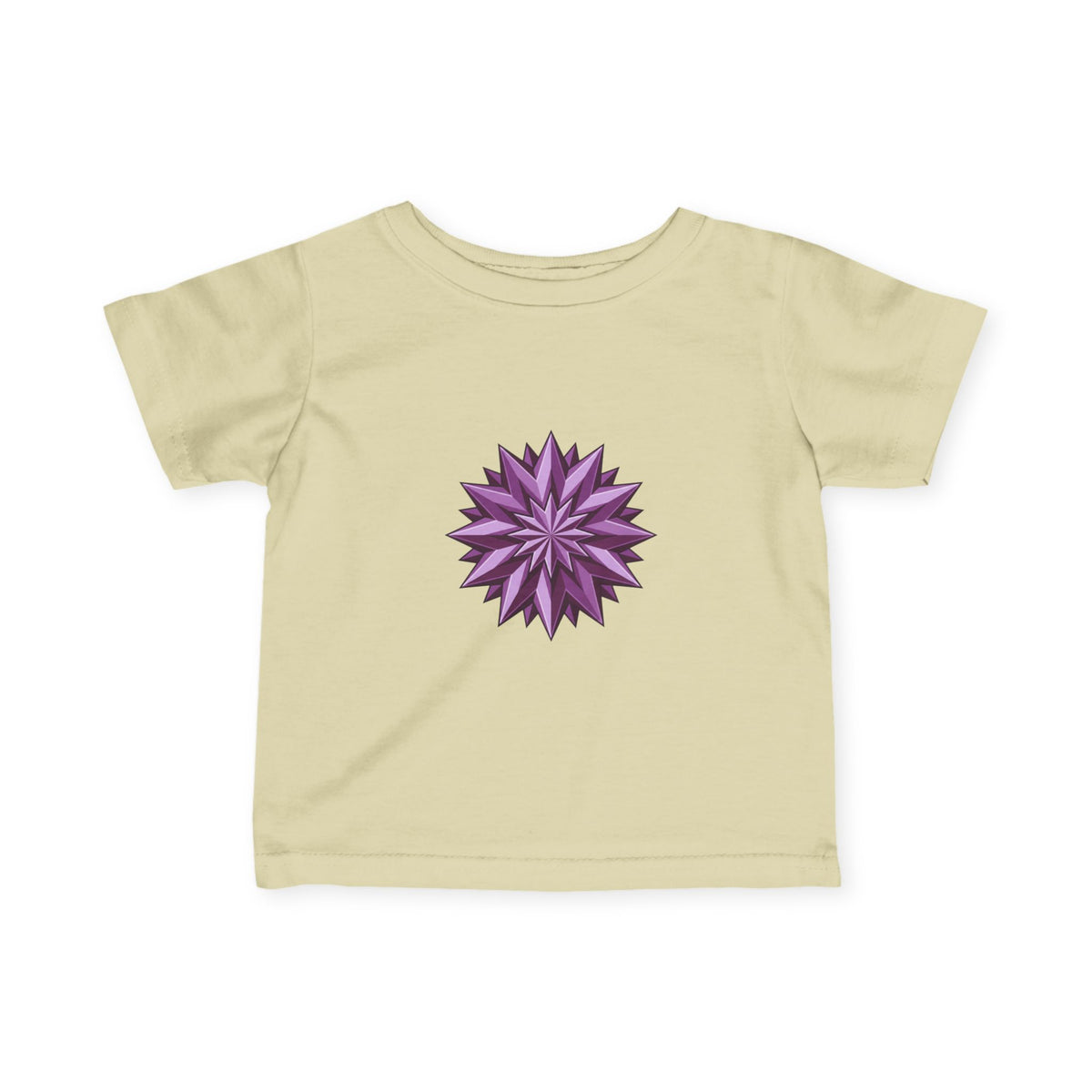 Infant Tee — Purple Starburst Floral Graphic Baby Shirt