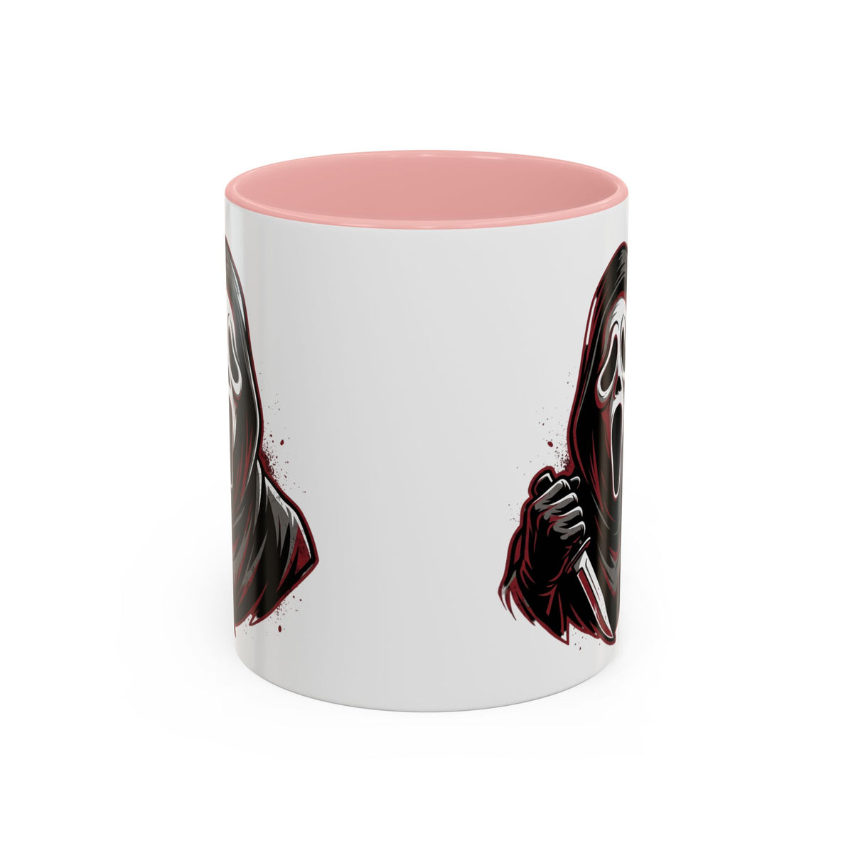 Scream Mask Accent Coffee Mug — Horror Killer Design (11/15oz)