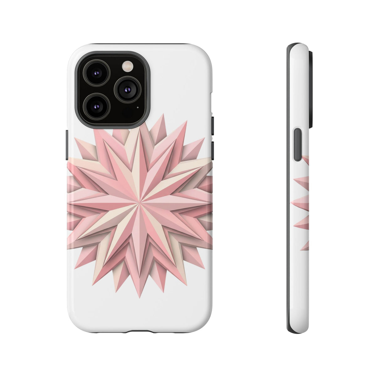 Pink Geometric Star Phone Case — Tough Protective iPhone Cover