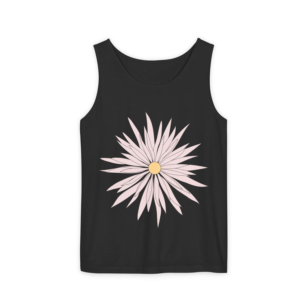 Dainty Pink Daisy Tank Top — Floral Graphic Summer Tank