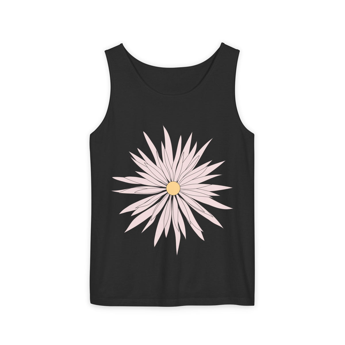 Dainty Pink Daisy Tank Top — Floral Graphic Summer Tank