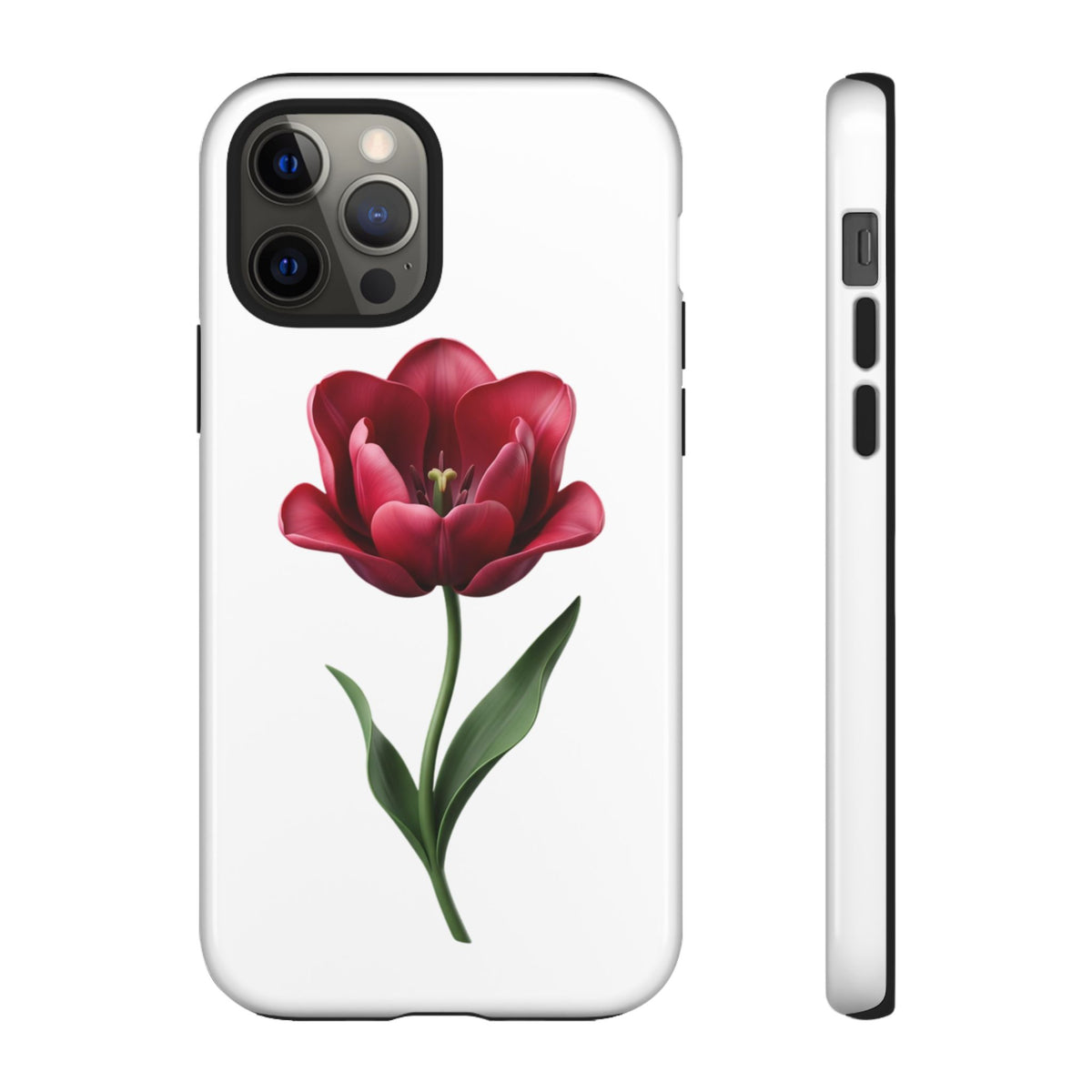 Tulip Floral Tough Phone Case – Protective Blossom iPhone Cover
