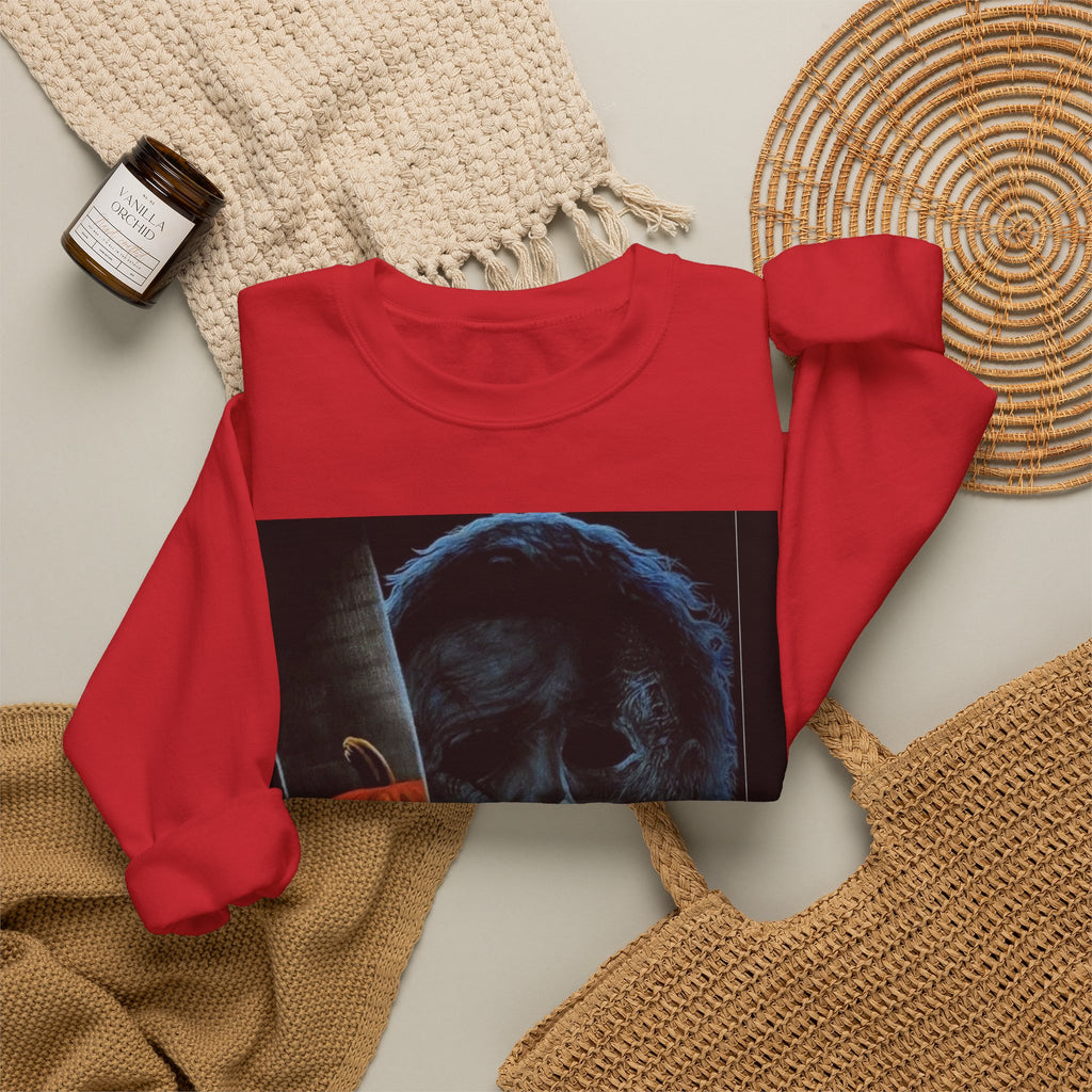 Halloween Thriller Crewneck Sweatshirt — Michael Myers & Jack-O'-Lantern Graphic