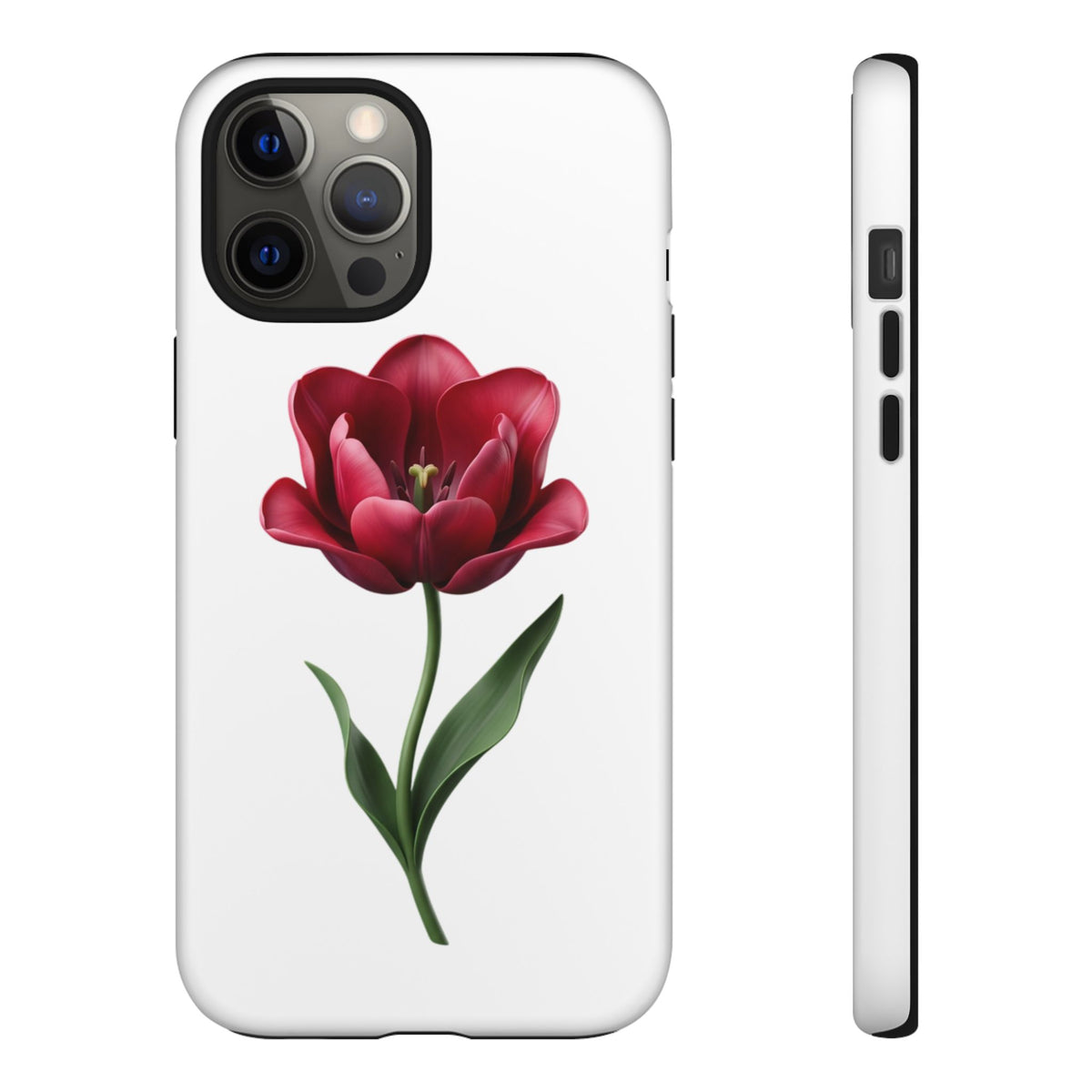 Tulip Floral Tough Phone Case – Protective Blossom iPhone Cover