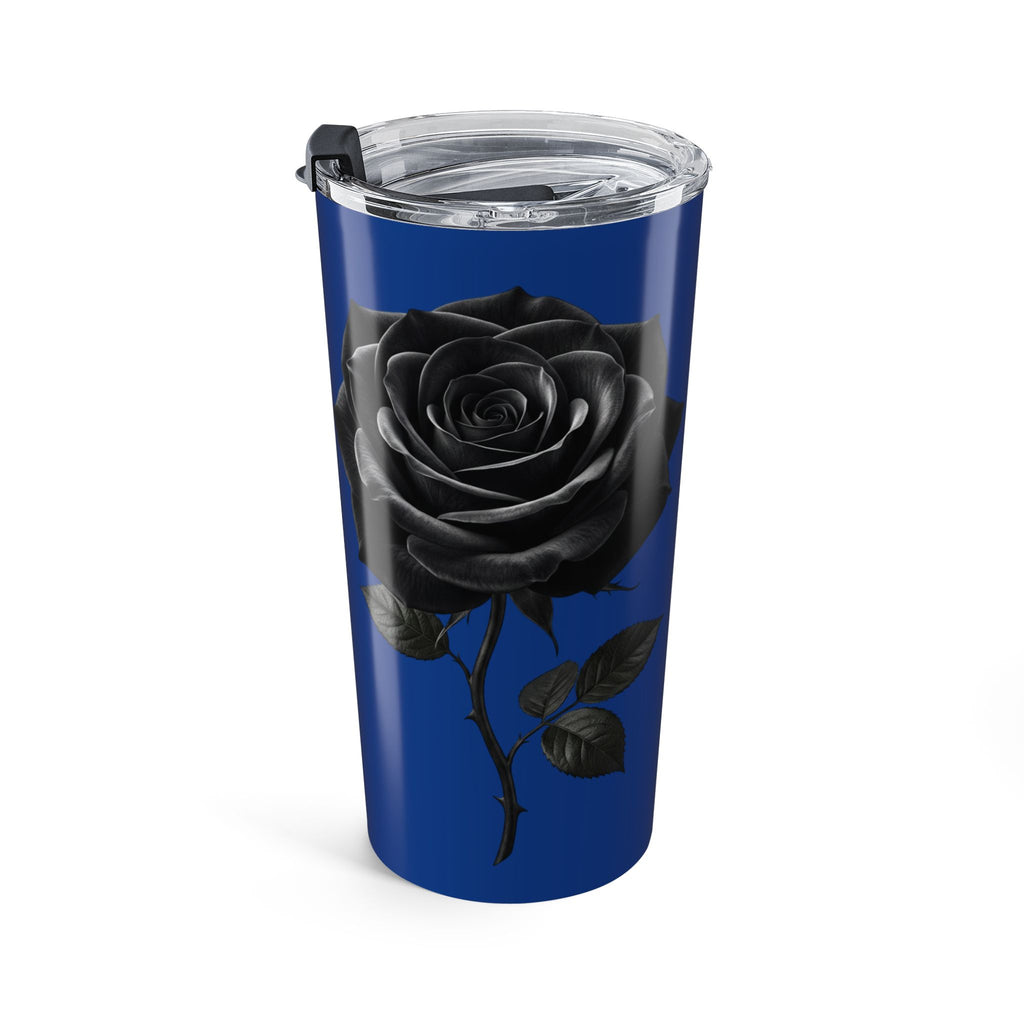 20oz Black Rose Tumbler — Stainless Insulated Travel Cup- Dark Blue