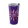 20oz Purple Starburst Tumbler — Insulated Floral Geometric Travel Cup- Dark Purple