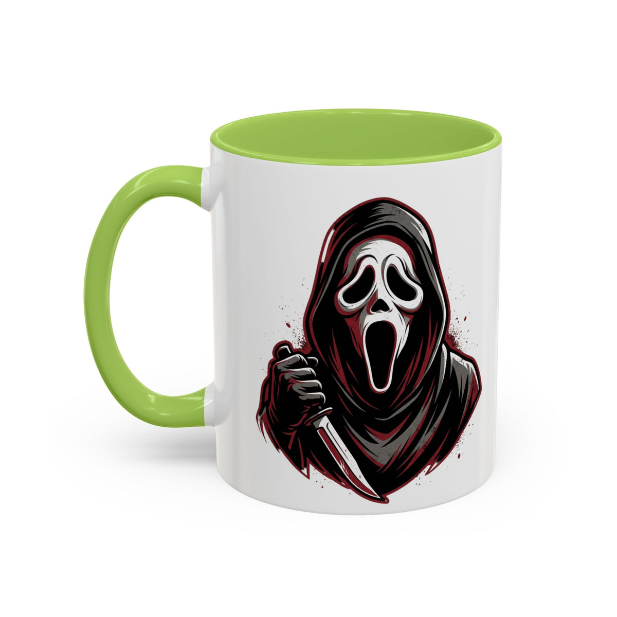 Scream Mask Accent Coffee Mug — Horror Killer Design (11/15oz)