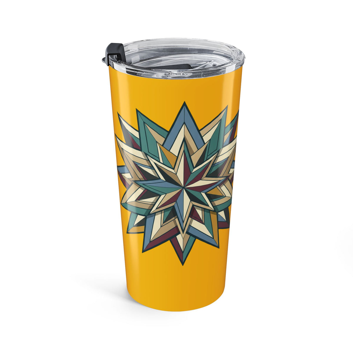 Geometric Star Yellow Tumbler 20oz