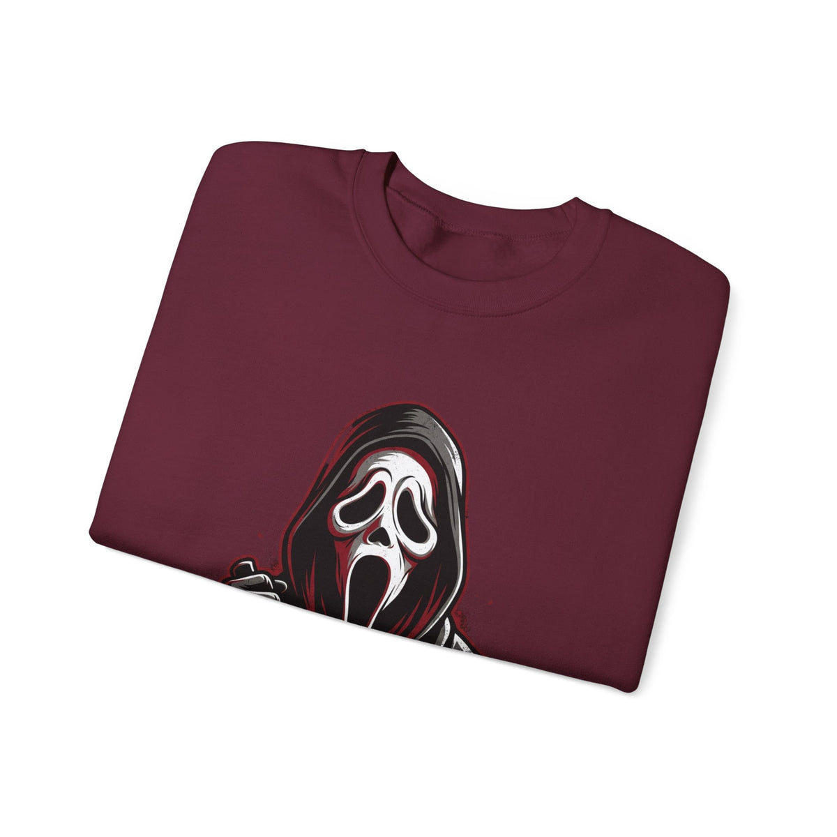 Scream Mask Crewneck Sweatshirt – Horror Ghostface Graphic