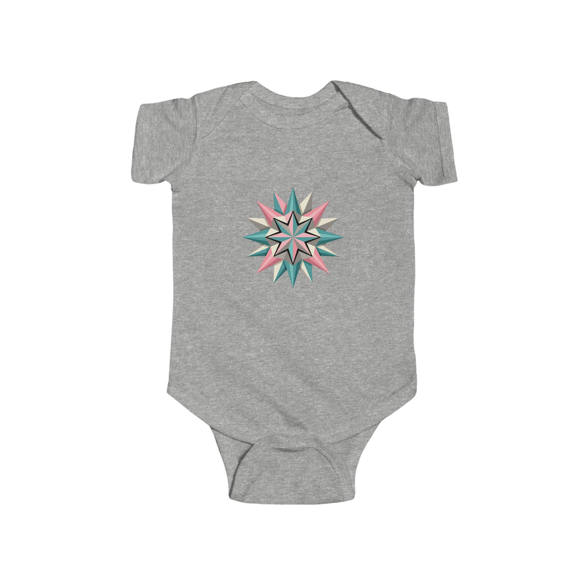 Starburst Mandala Infant Bodysuit — Pastel Compass Baby Onesie