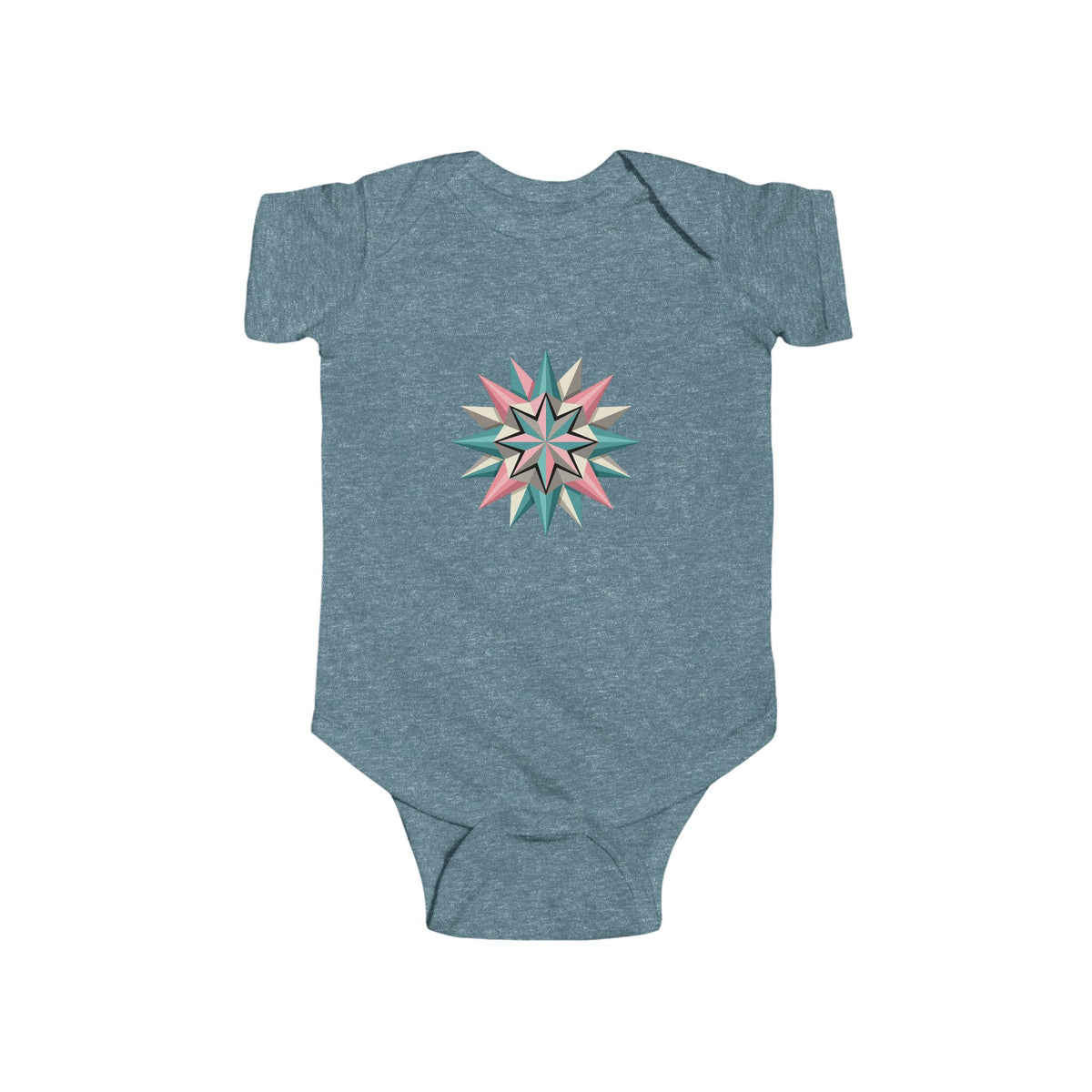 Starburst Mandala Infant Bodysuit — Pastel Compass Baby Onesie