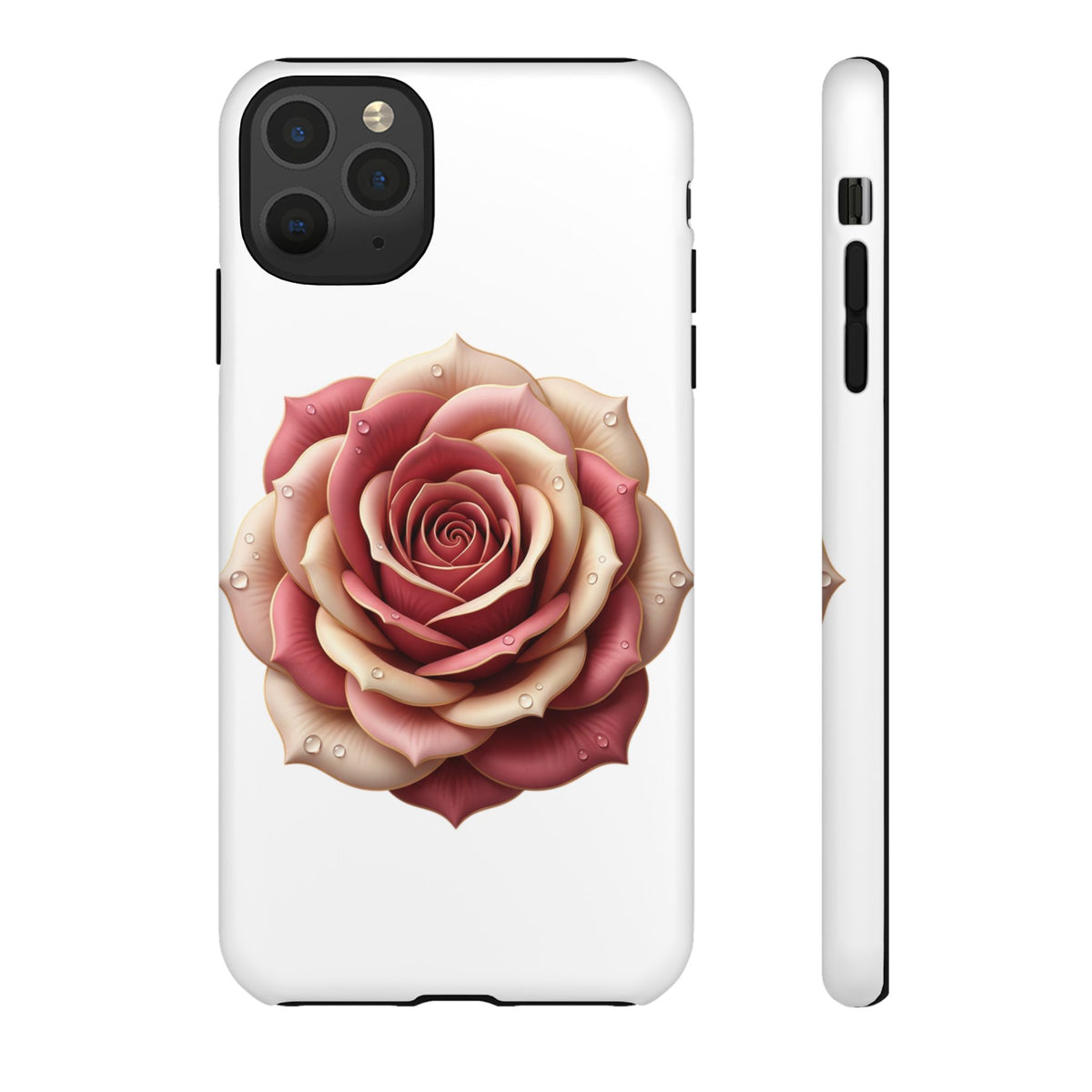 Rose Waterdrop Tough Phone Case — Protective Floral iPhone Cover