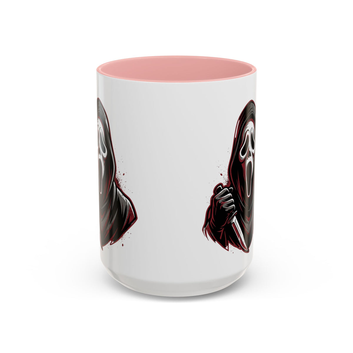 Scream Mask Accent Coffee Mug — Horror Killer Design (11/15oz)