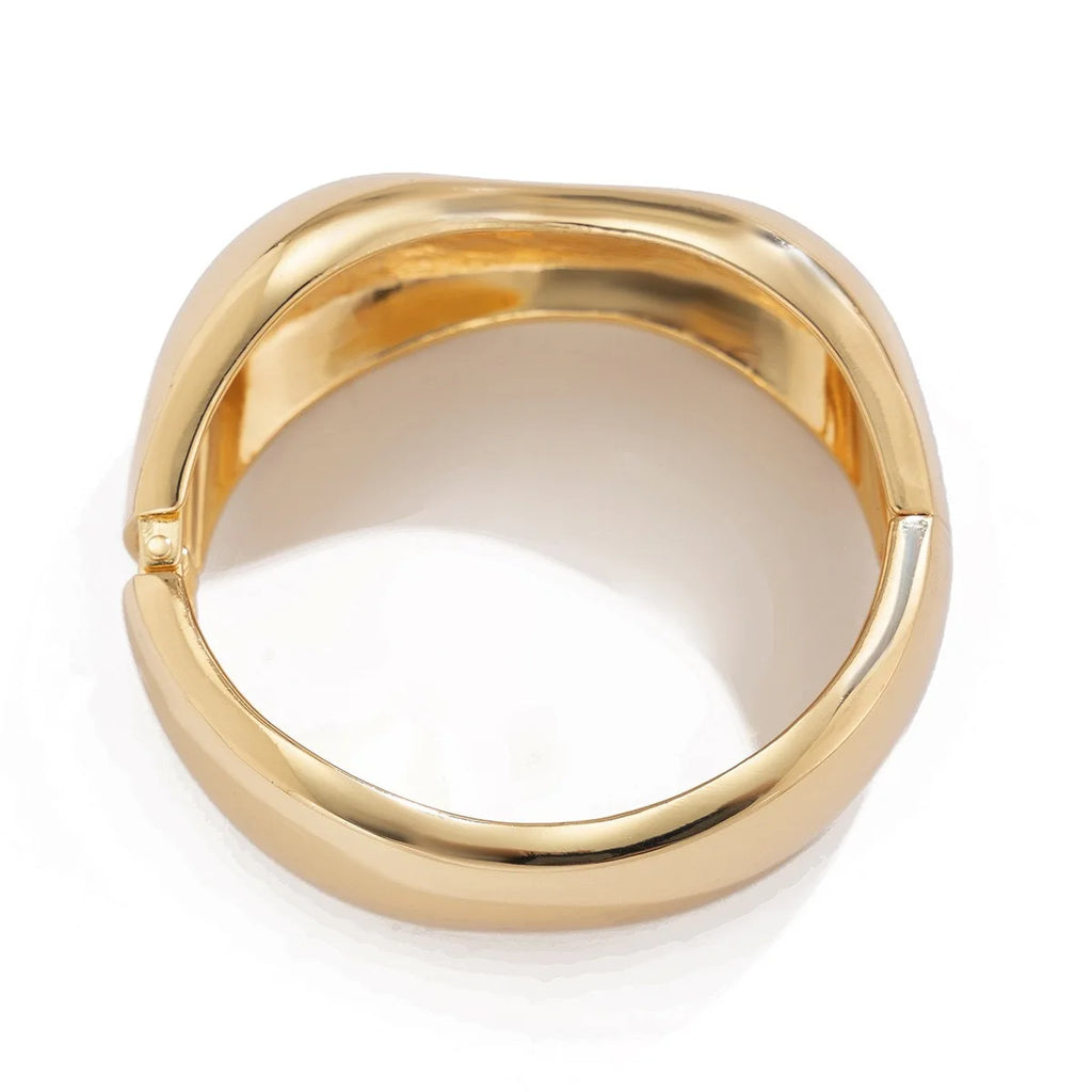 Cuff Wide Bangle Gold & Silver