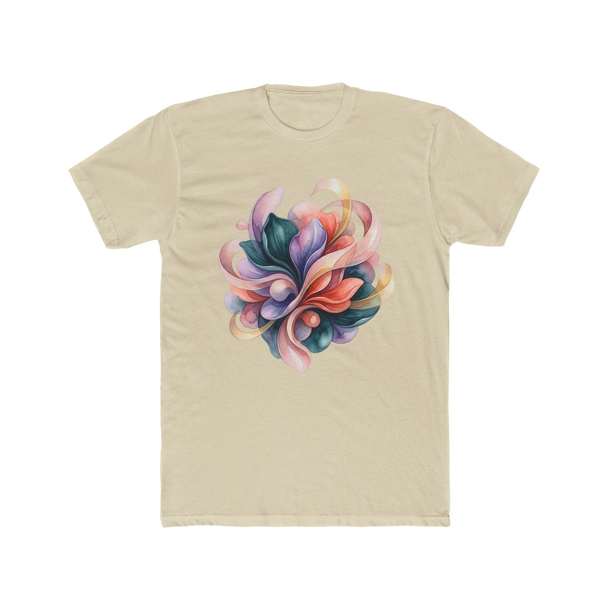 Abstract Floral Swirl T-Shirt — Colorful Psychedelic Art Tee