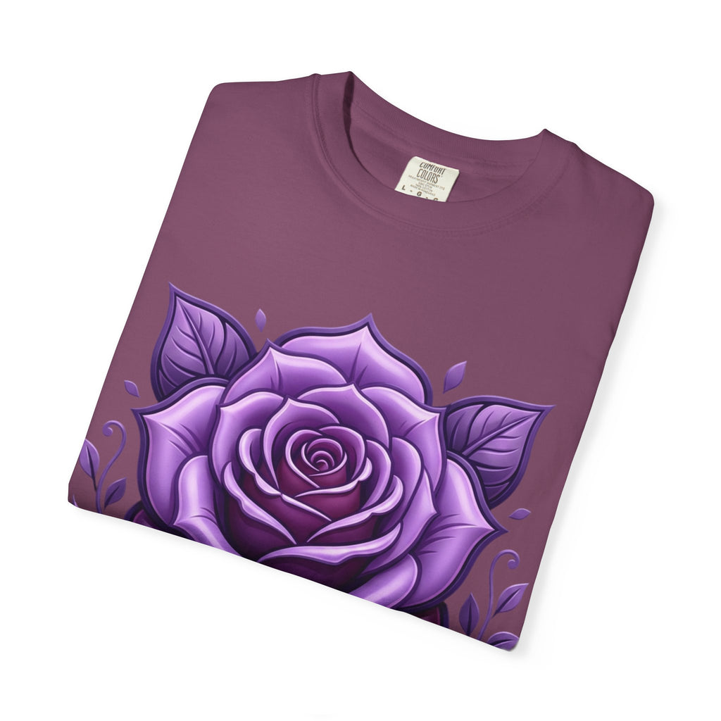 Purple Rose Graphic T-Shirt