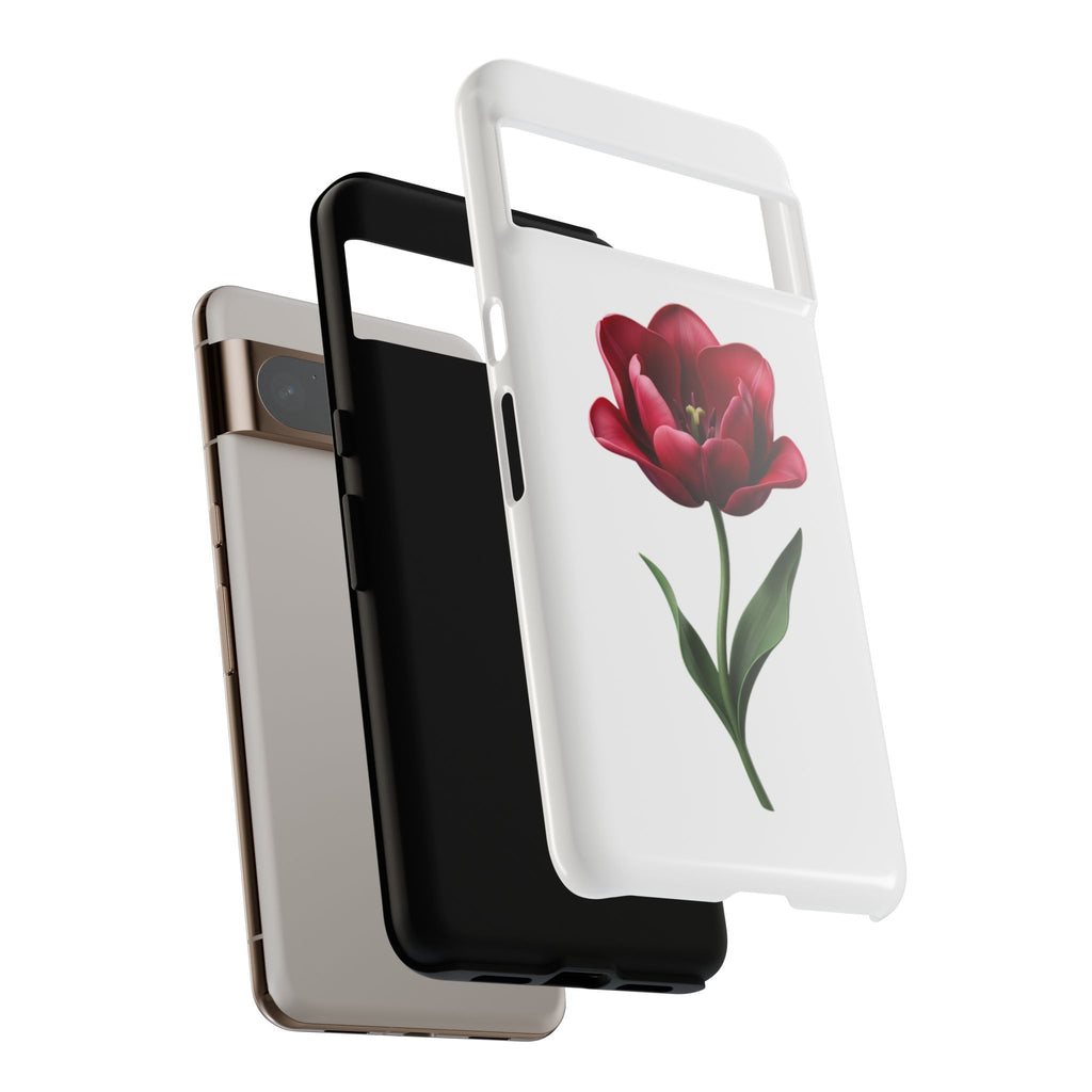 Tulip Floral Tough Phone Case – Protective Blossom iPhone Cover