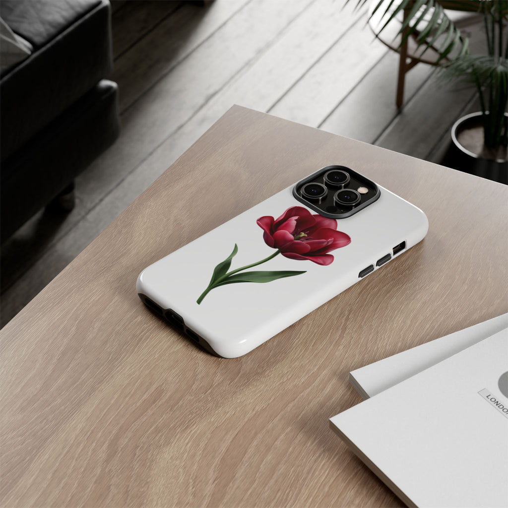 Tulip Floral Tough Phone Case – Protective Blossom iPhone Cover