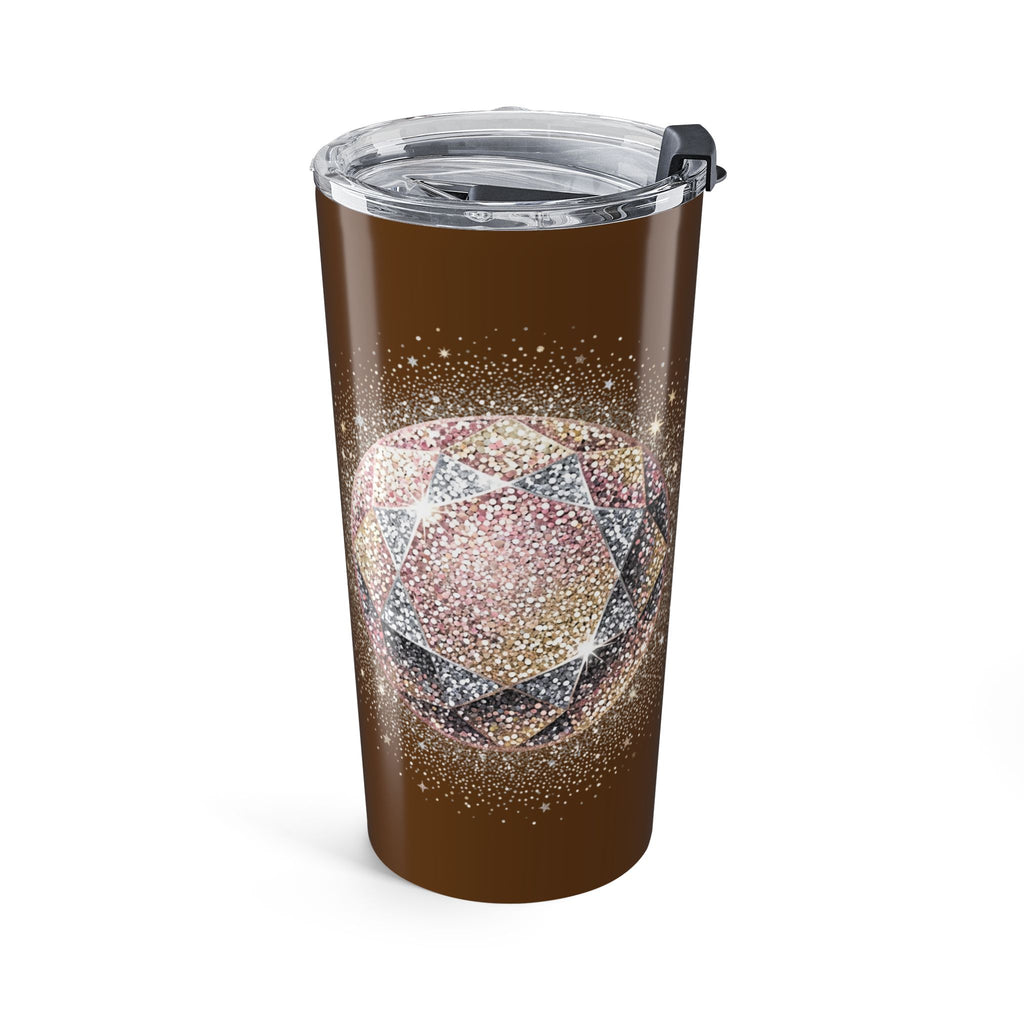 Glittery Dark Brown Tumbler 20oz