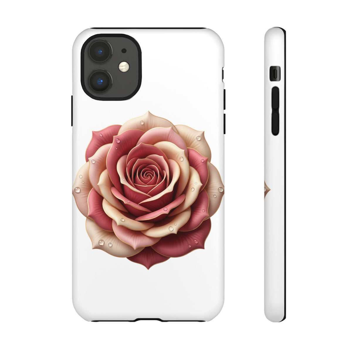 Rose Waterdrop Tough Phone Case — Protective Floral iPhone Cover