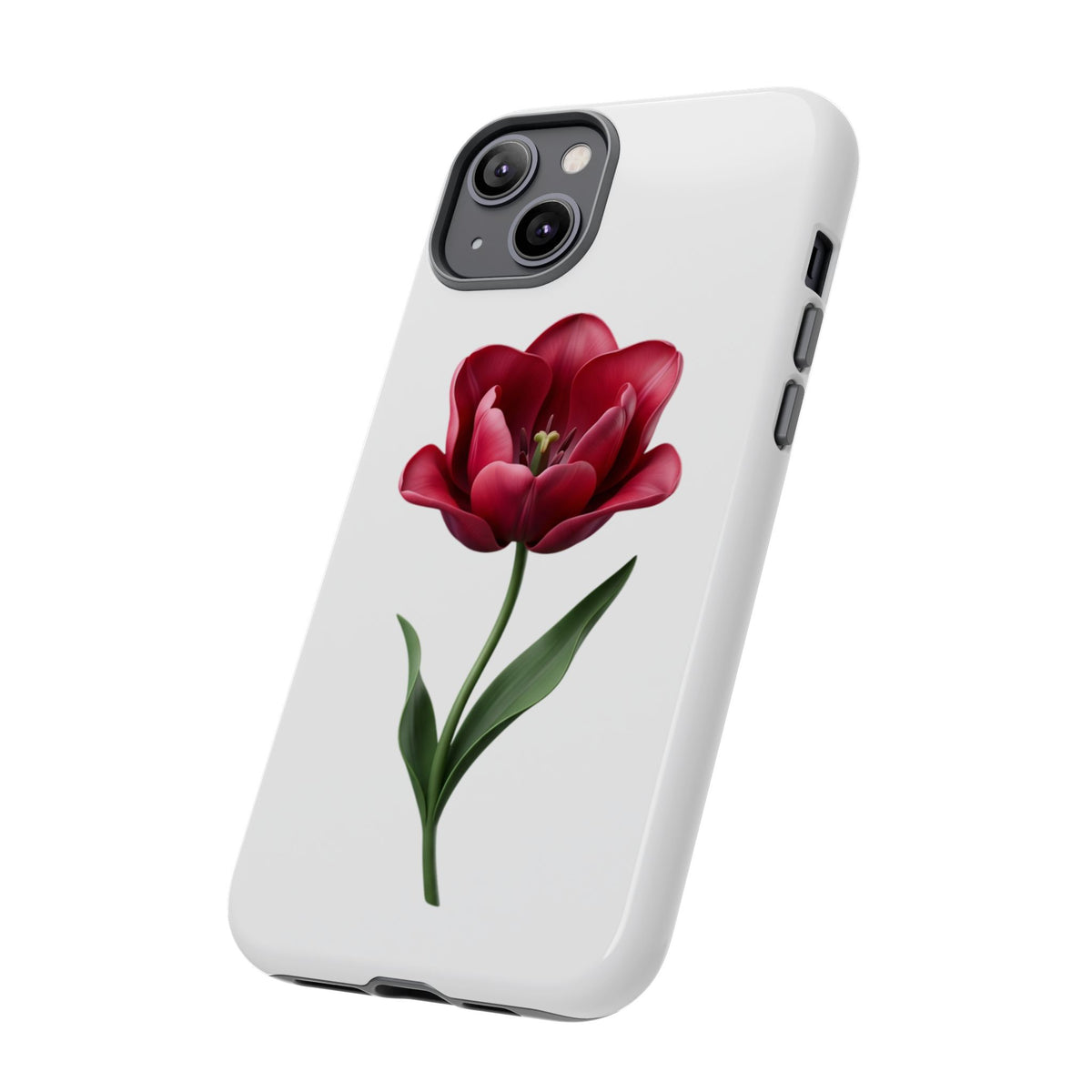 Tulip Floral Tough Phone Case – Protective Blossom iPhone Cover