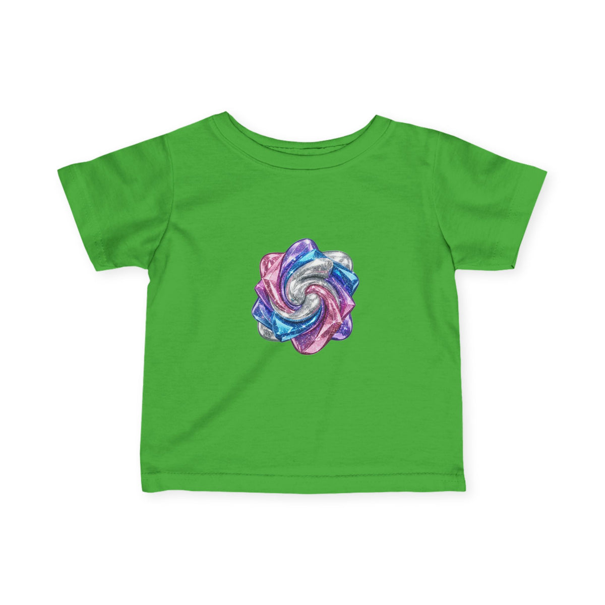 3D Glitter Design Infant Fine Jersey Tee