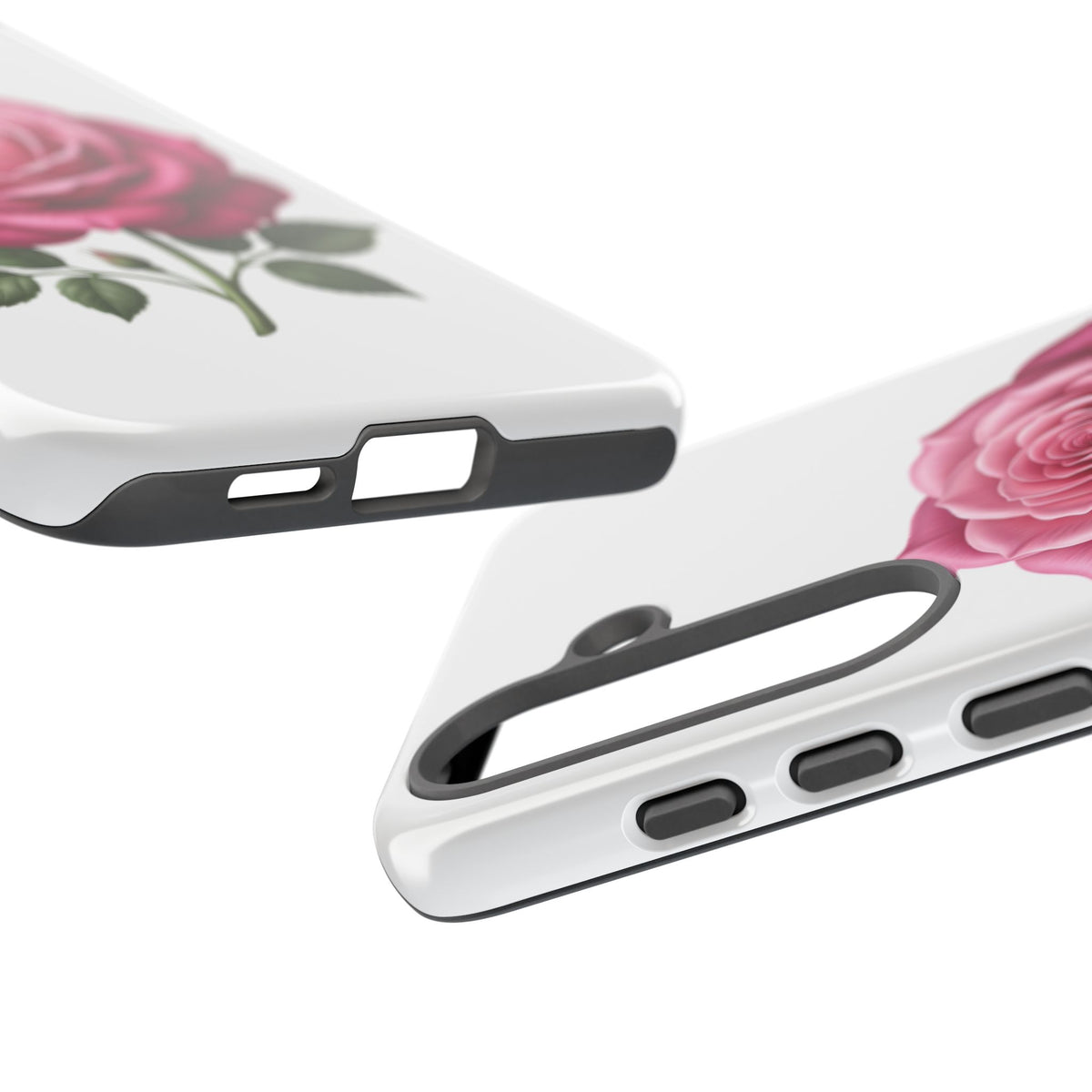 Pink Rose Tough Phone Case — Floral Protective iPhone Cover