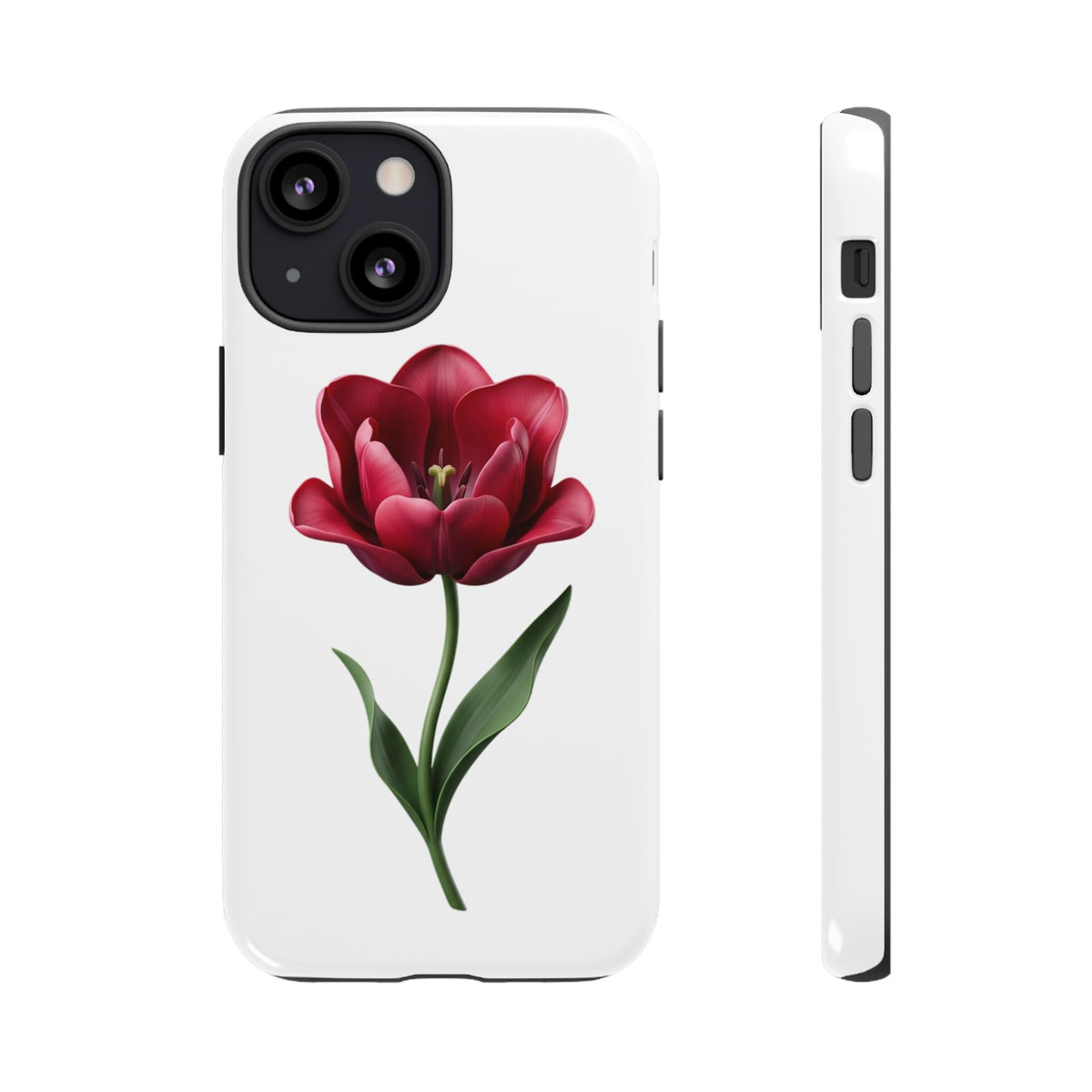 Tulip Floral Tough Phone Case – Protective Blossom iPhone Cover