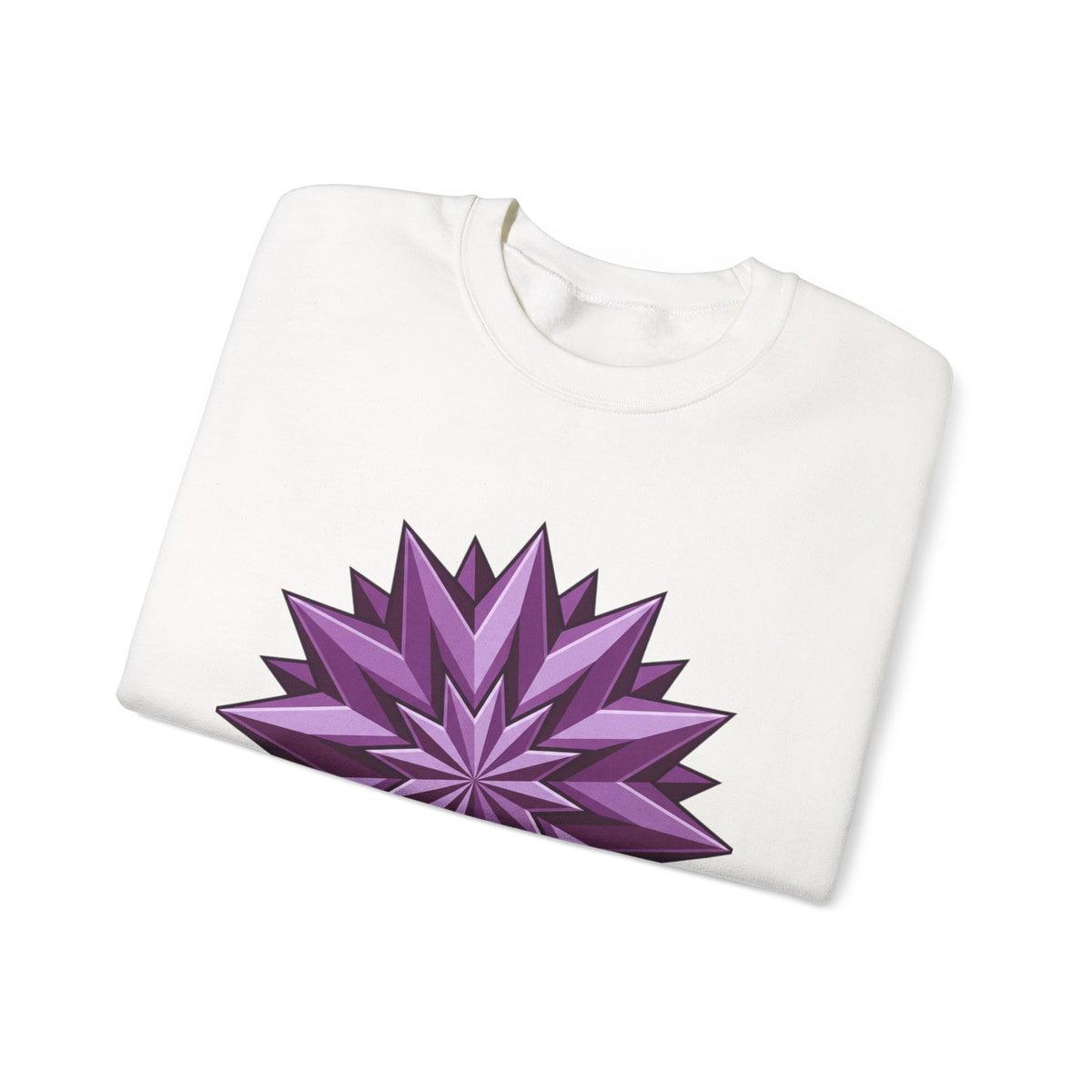 Purple Geometric Starburst Crewneck Sweatshirt