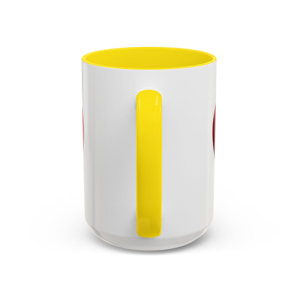 Heart Accent Coffee Mug – Red 3D Heart Design, Valentine’s Day Gift