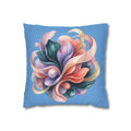 Floral Swirl Pillowcase — Colorful Abstract Blossom Throw Pillow