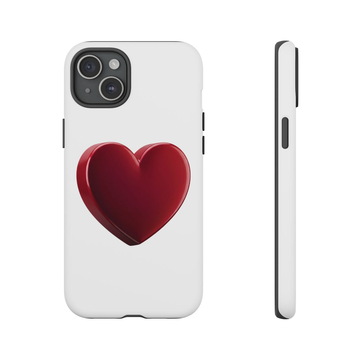 Heart Tough Phone Case - Red 3D Heart Protective Phone Case
