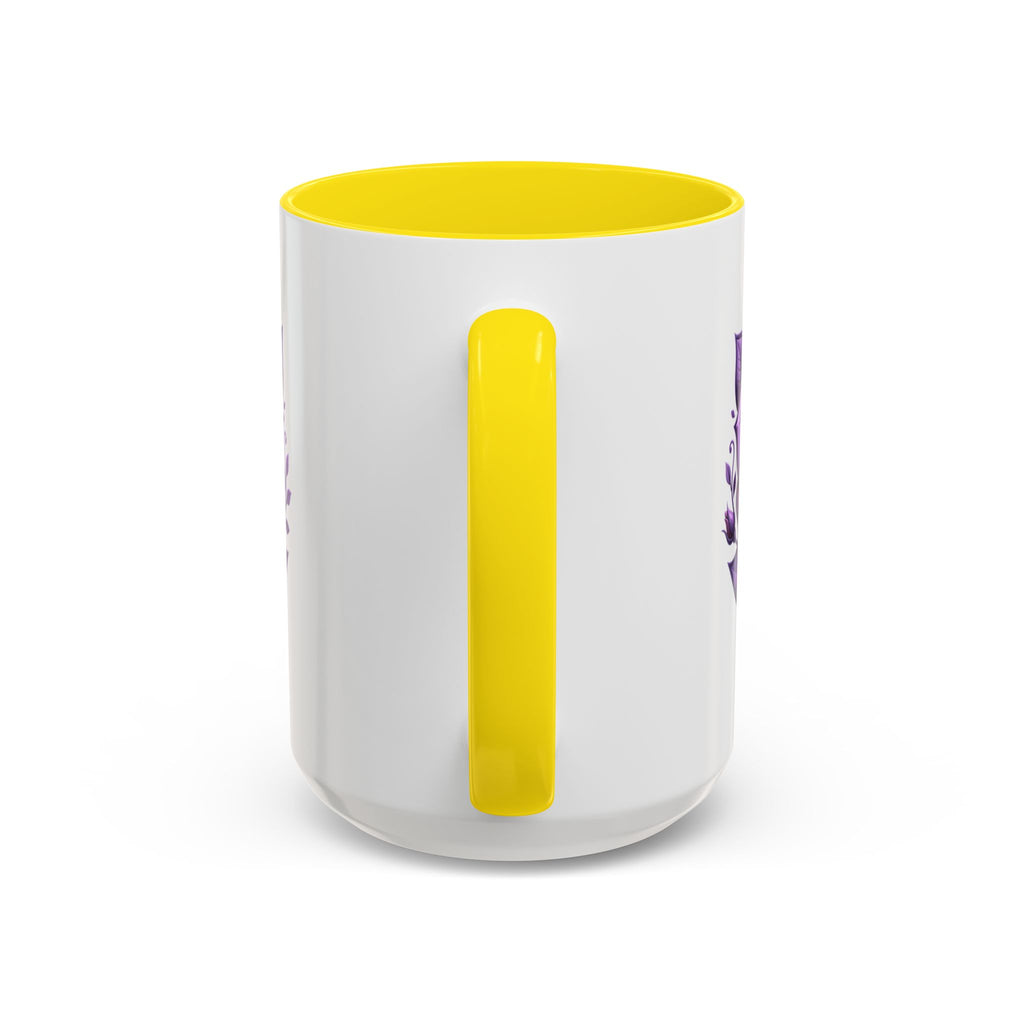 Purple Rose Accent Coffee Mug — Floral Gothic Tea Cup for Women & Gifts