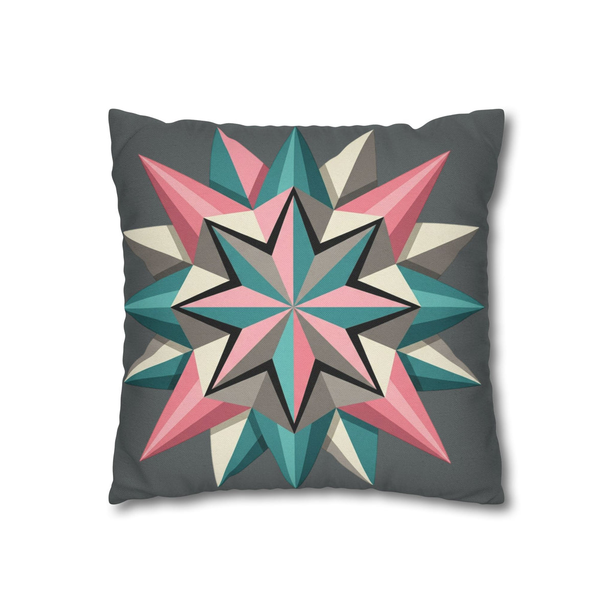 Geometric Starburst Decorative Pillowcase