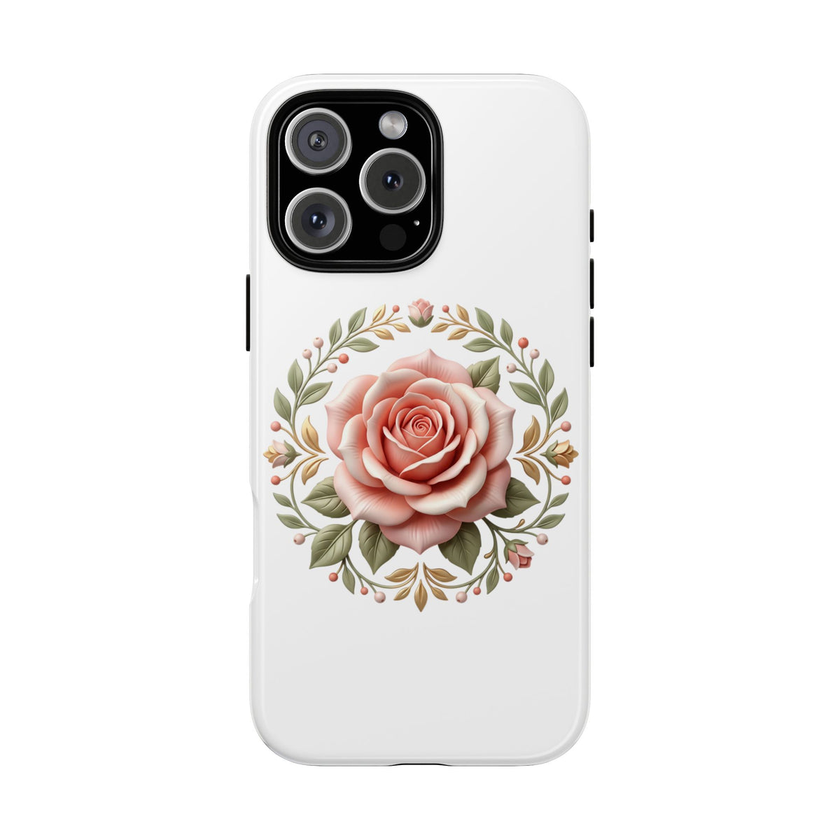 Floral Rose Wreath Tough Phone Case