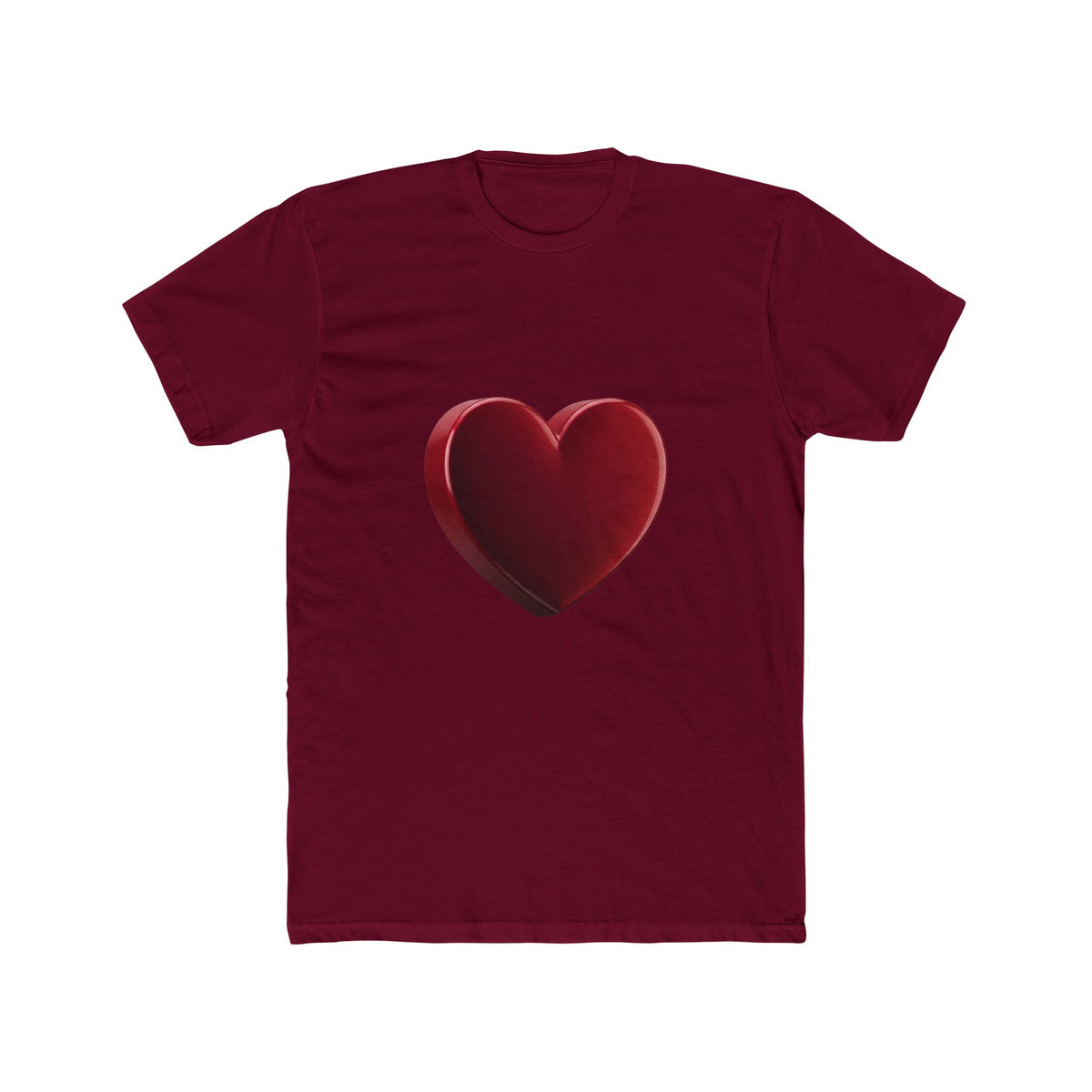Red Heart Graphic Tee — Minimal Valentine Love Shirt