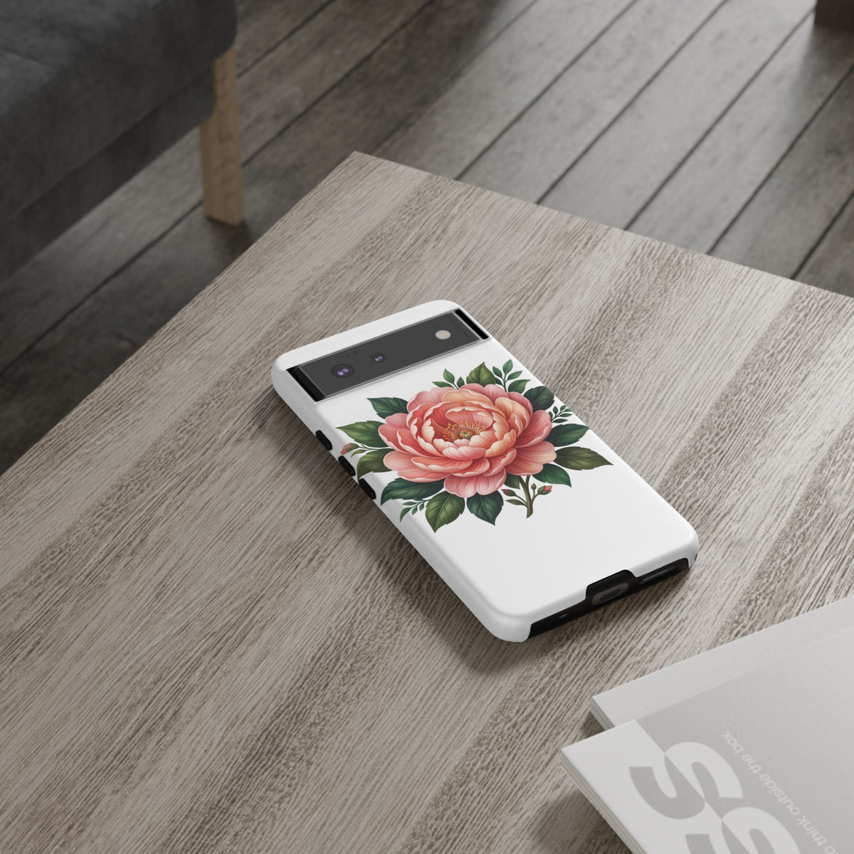 Floral Peony Tough Phone Case — Protective Botanical iPhone Cover