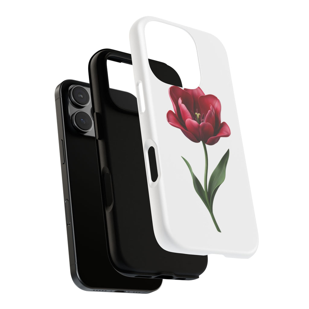 Tulip Floral Tough Phone Case – Protective Blossom iPhone Cover