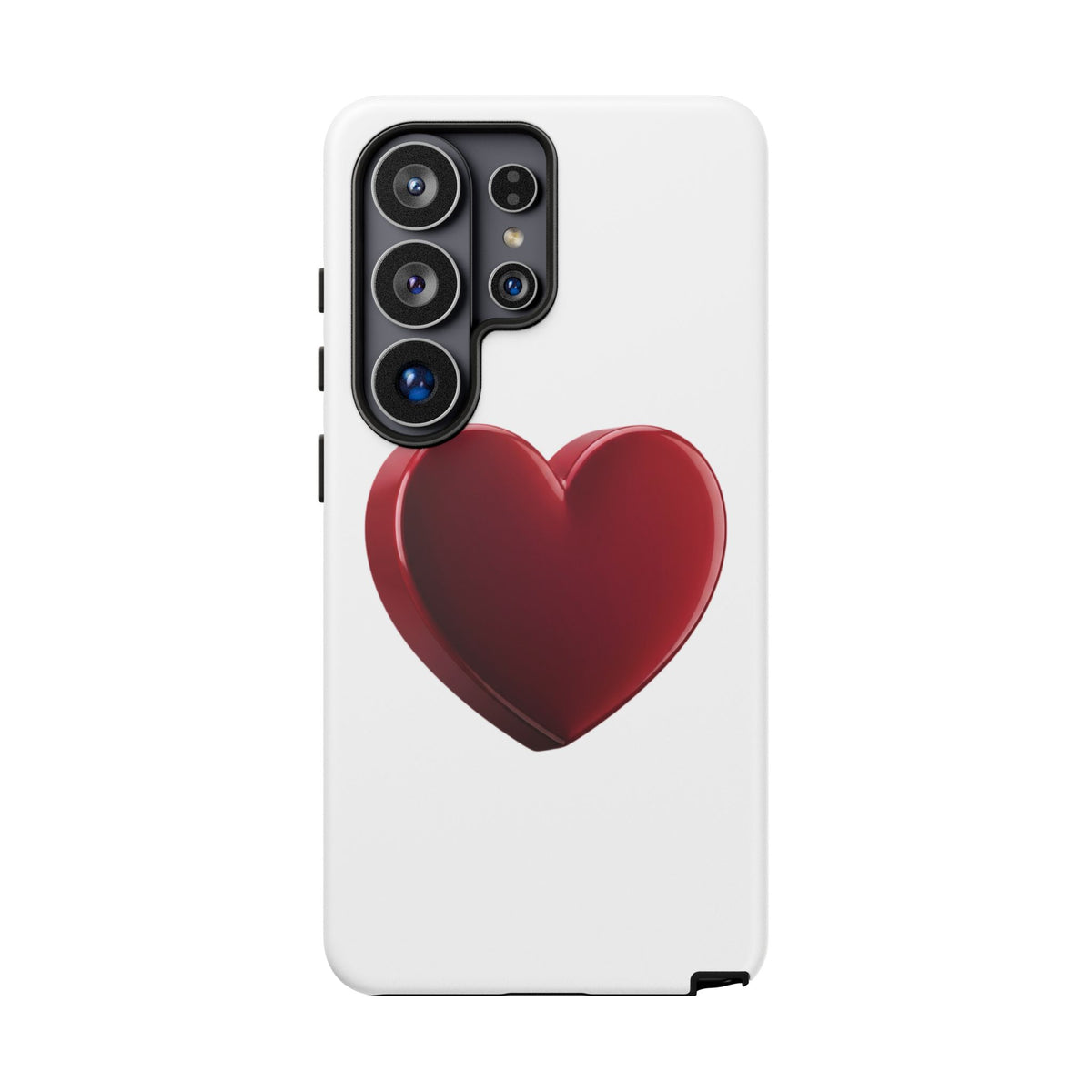 Heart Tough Phone Case - Red 3D Heart Protective Phone Case