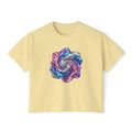 3D Glitter Design Women's Boxy Tee