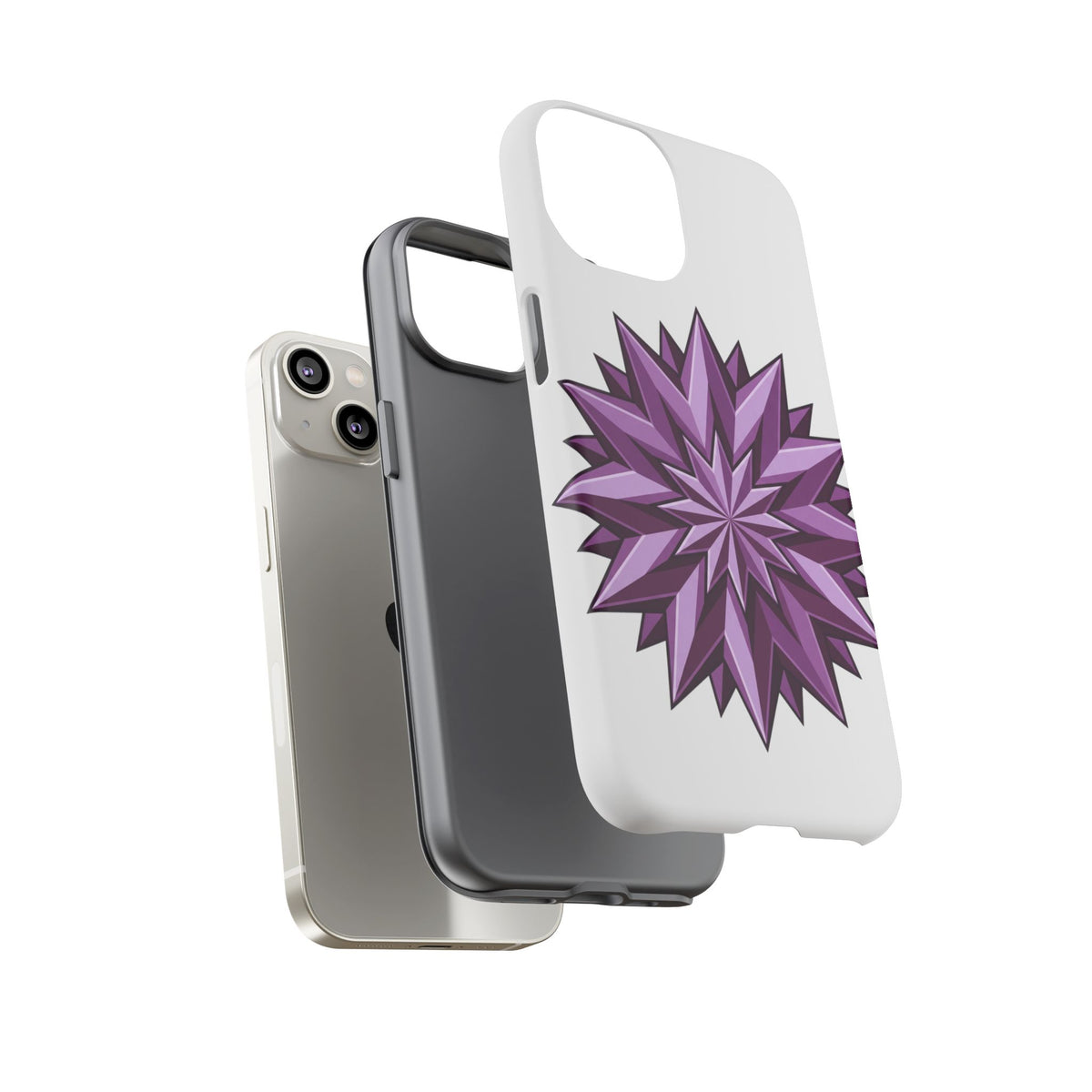 Purple Geometric Star Phone Case