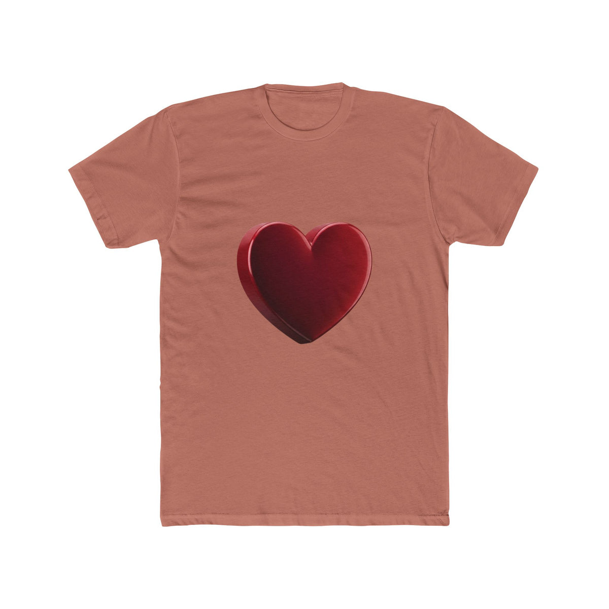 Red Heart Graphic Tee — Minimal Valentine Love Shirt