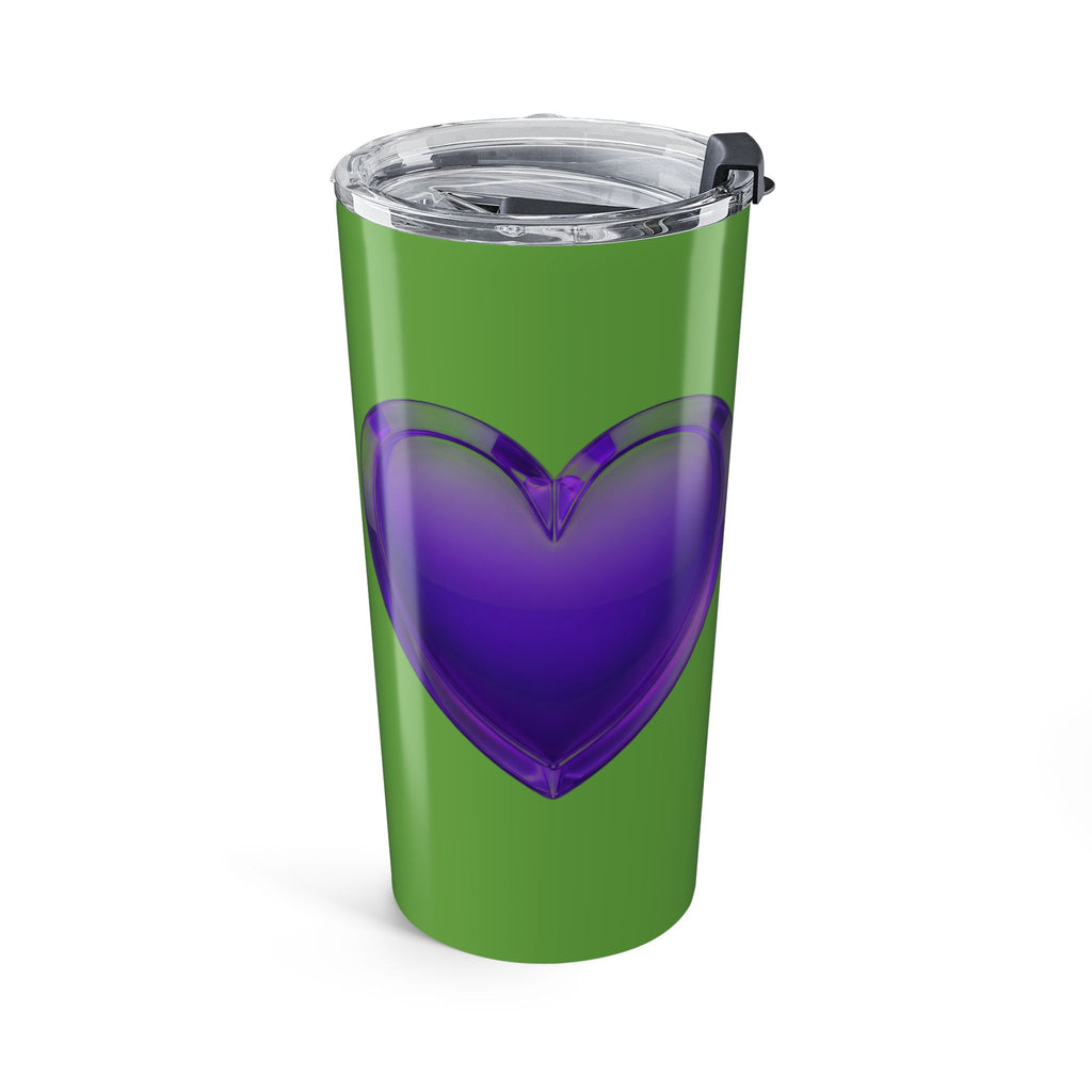 Purple Heart 20oz Stainless Tumbler — Green & Purple Travel Cup